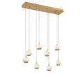 LIB & CO, BAVENO 8 LIGHT RECTANGULAR LED CHANDELIER, CHANDELIER LIGHT