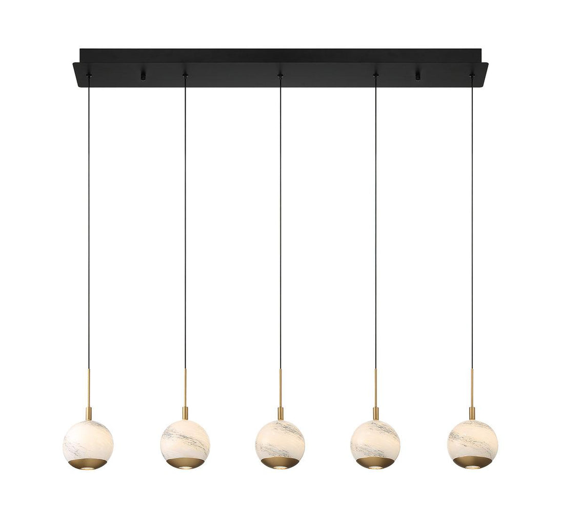 LIB & CO, BAVENO 5 LIGHT LINEAR LED CHANDELIER, CHANDELIER LIGHT