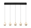 LIB & CO, BAVENO 5 LIGHT LINEAR LED CHANDELIER, CHANDELIER LIGHT