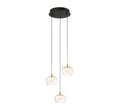 LIB & CO, MANAROLA 3 LIGHT ROUND LED PENDANT, PENDANT LIGHT