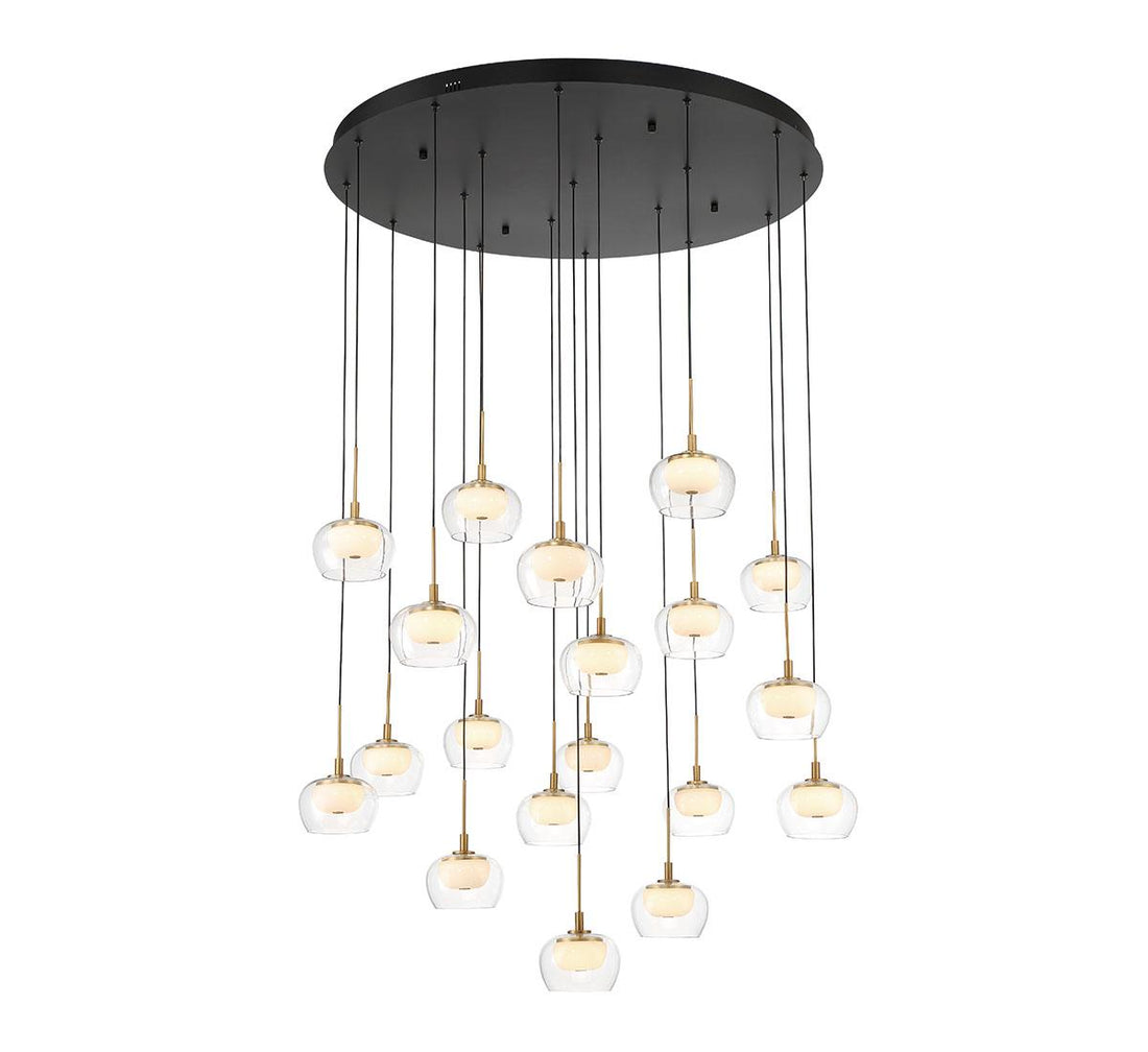 LIB & CO, MANAROLA 19 LIGHT ROUND LED CHANDELIER, CHANDELIER LIGHT