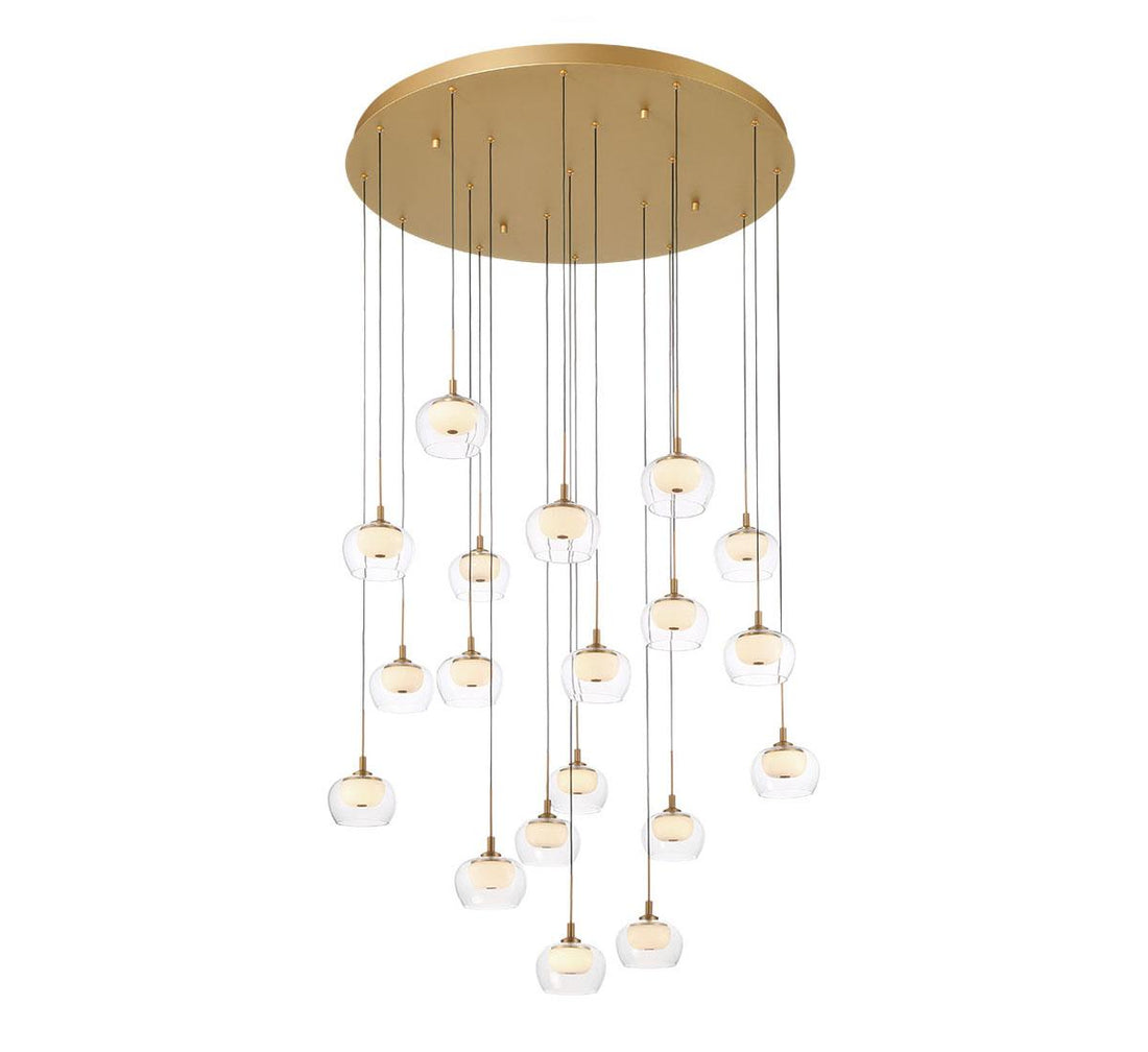 LIB & CO, MANAROLA 19 LIGHT ROUND LED CHANDELIER, CHANDELIER LIGHT