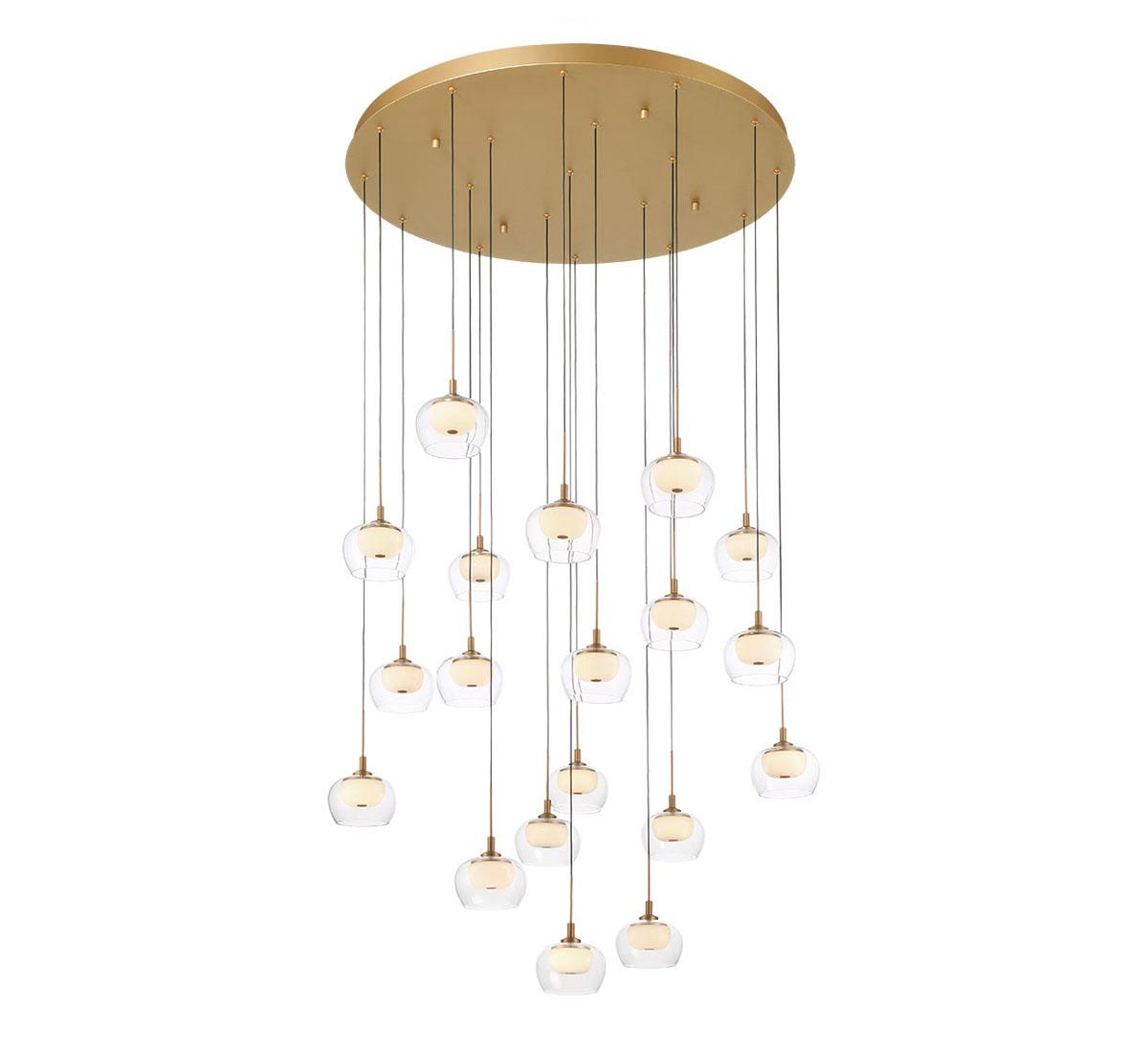 LIB & CO, MANAROLA 19 LIGHT ROUND LED CHANDELIER, CHANDELIER LIGHT