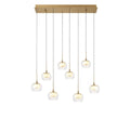 LIB & CO, MANAROLA 8 LIGHT RECTANGULAR LED CHANDELIER, CHANDELIER LIGHT