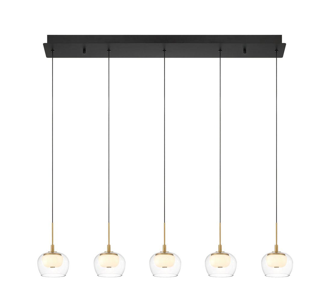 LIB & CO, MANAROLA 5 LIGHT LINEAR LED CHANDELIER, CHANDELIER LIGHT