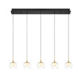 LIB & CO, MANAROLA 5 LIGHT LINEAR LED CHANDELIER, CHANDELIER LIGHT