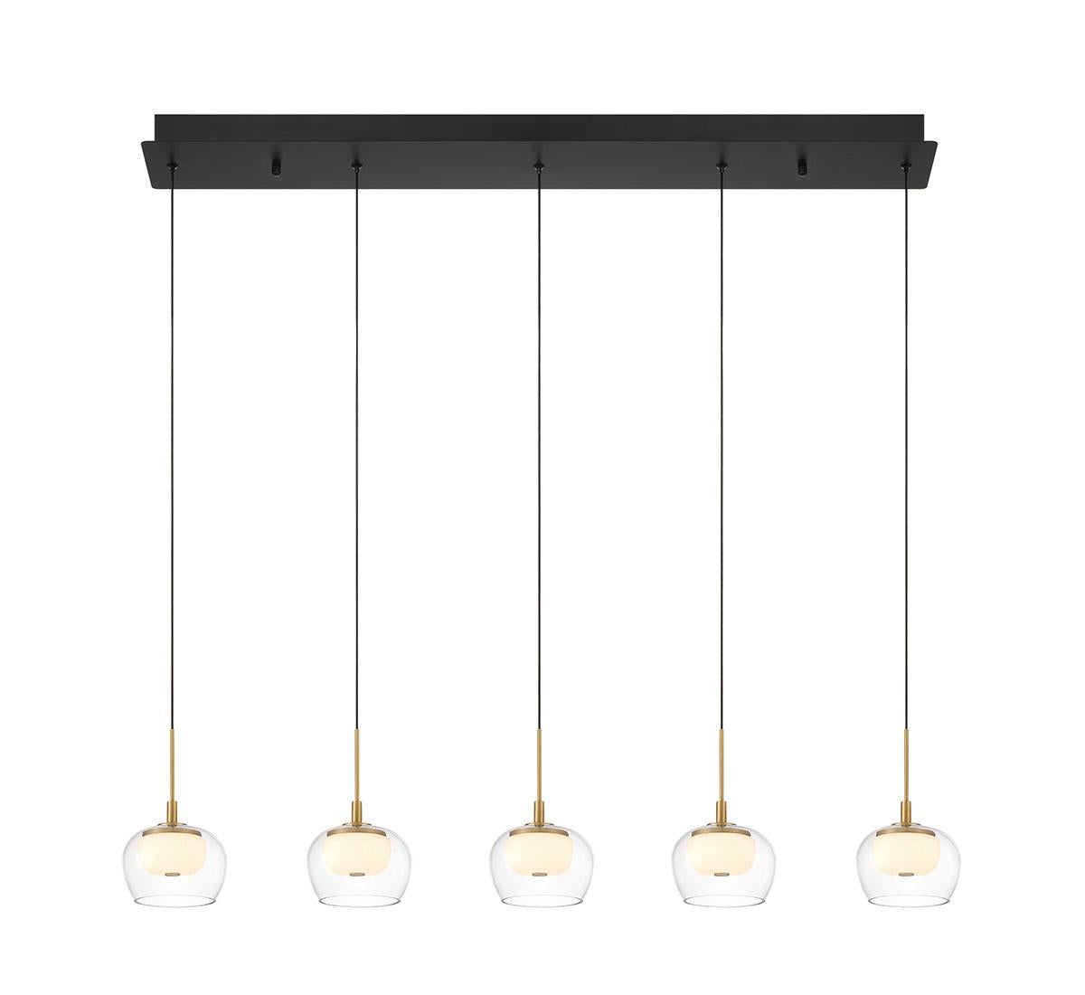 LIB & CO, MANAROLA 5 LIGHT LINEAR LED CHANDELIER, CHANDELIER LIGHT