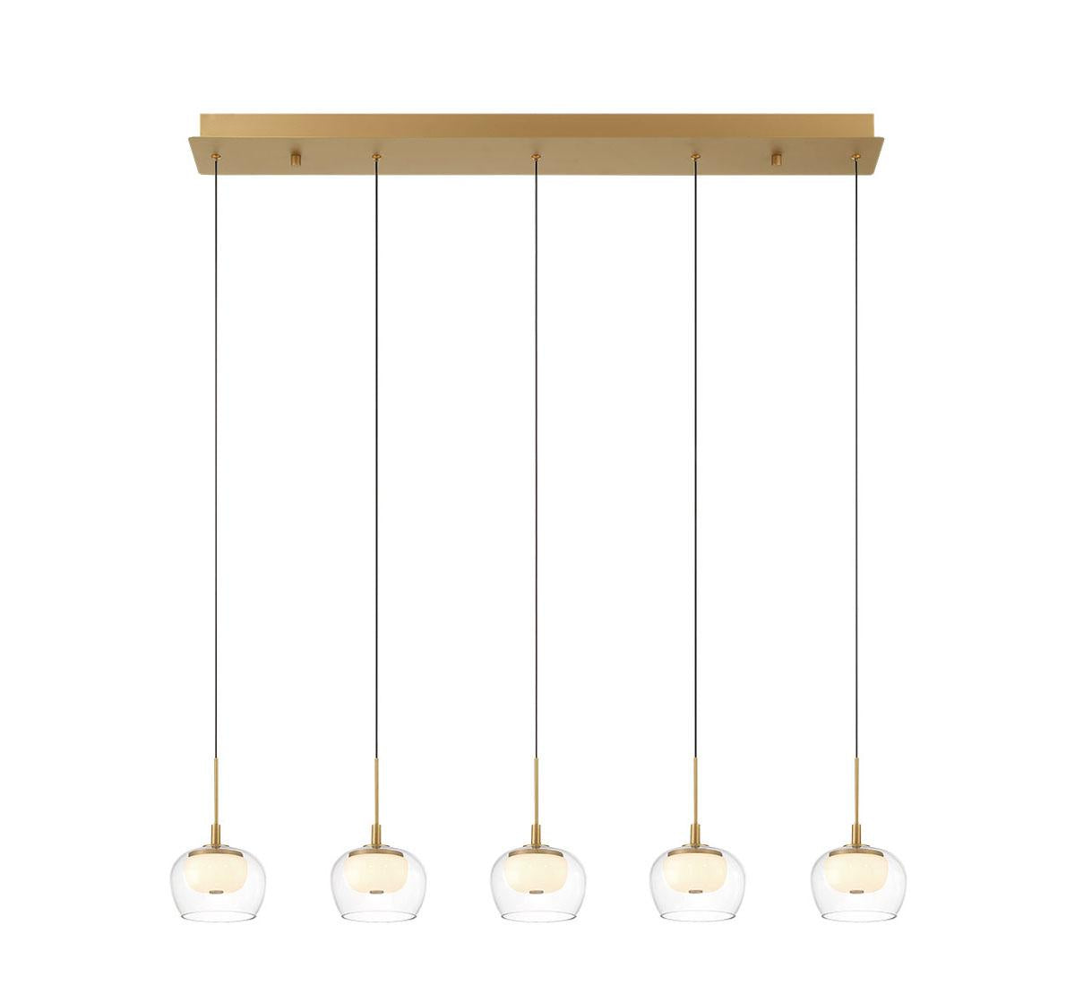 LIB & CO, MANAROLA 5 LIGHT LINEAR LED CHANDELIER, CHANDELIER LIGHT