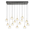LIB & CO, MANAROLA 14 LIGHT RECTANGULAR LED CHANDELIER, CHANDELIER LIGHT