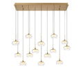 LIB & CO, MANAROLA 14 LIGHT RECTANGULAR LED CHANDELIER, CHANDELIER LIGHT
