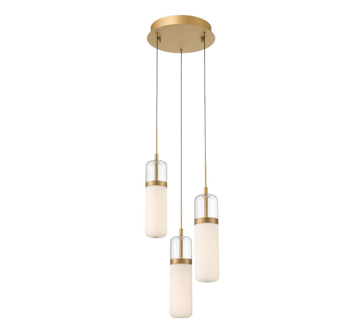 LIB & CO, VERONA 3 LIGHT ROUND LED PENDANT, PENDANT LIGHT