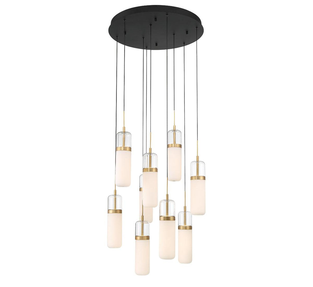 LIB & CO, VERONA 9 LIGHT ROUND LED CHANDELIER, CHANDELIER LIGHT