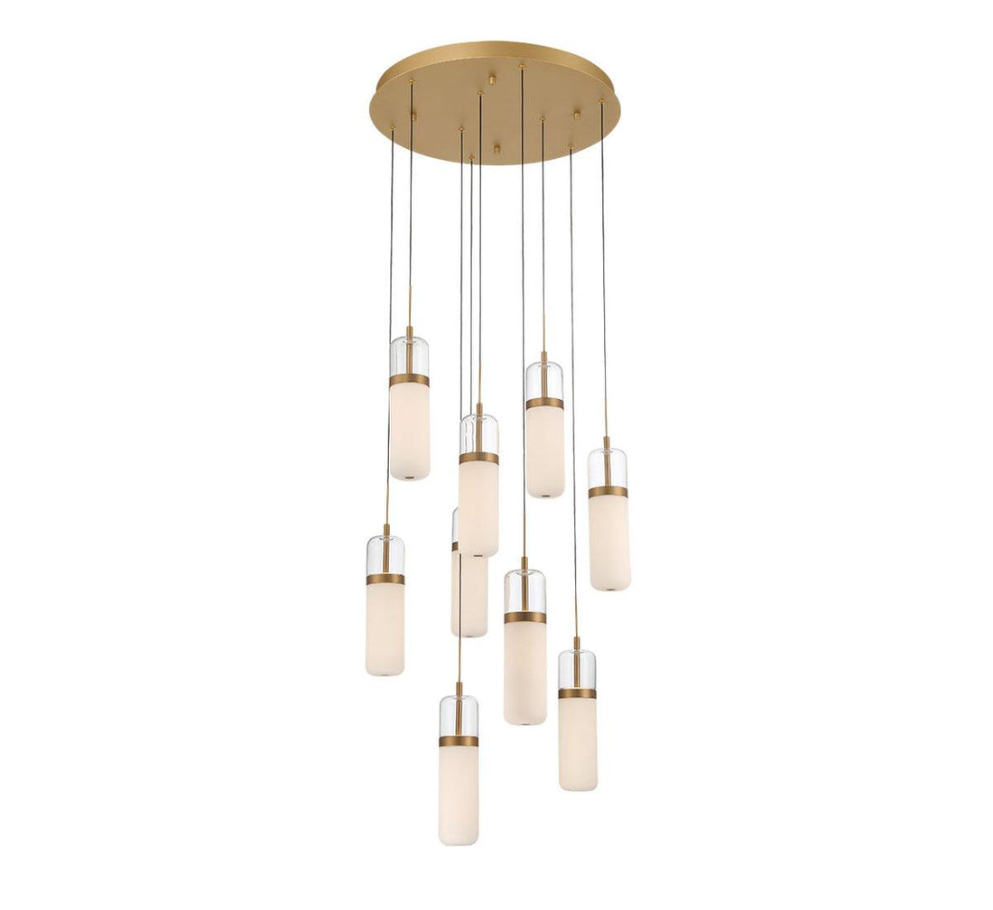 LIB & CO, VERONA 9 LIGHT ROUND LED CHANDELIER, CHANDELIER LIGHT