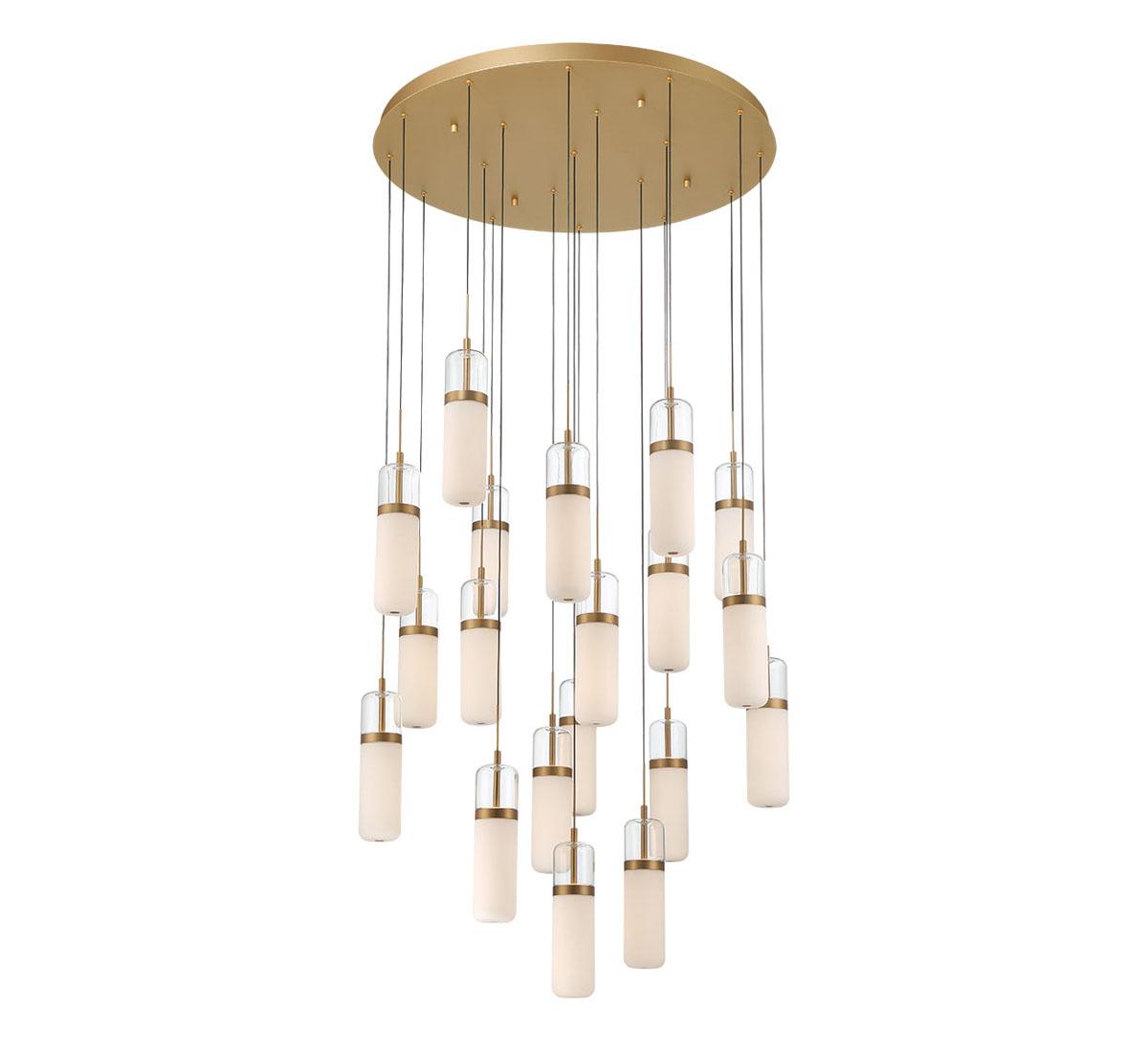 LIB & CO, VERONA 19 LIGHT ROUND LED CHANDELIER, CHANDELIER LIGHT