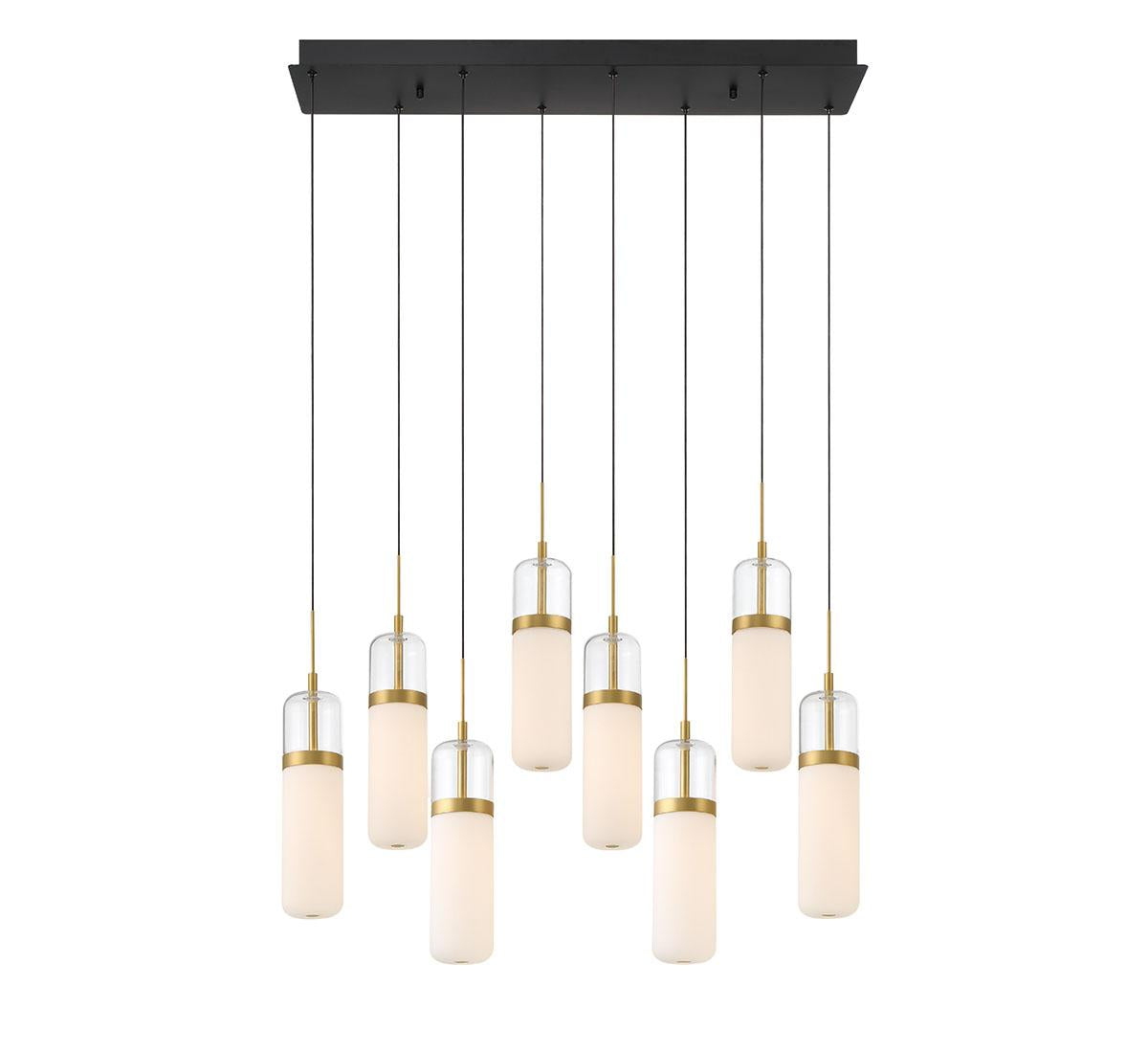 LIB & CO, VERONA 8 LIGHT RECTANGULAR LED CHANDELIER, CHANDELIER LIGHT