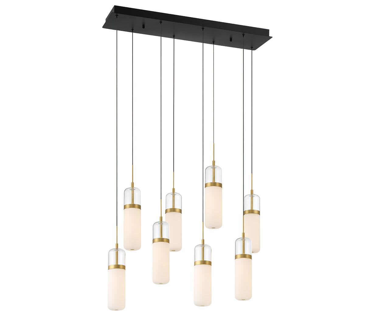 LIB & CO, VERONA 8 LIGHT RECTANGULAR LED CHANDELIER, CHANDELIER LIGHT