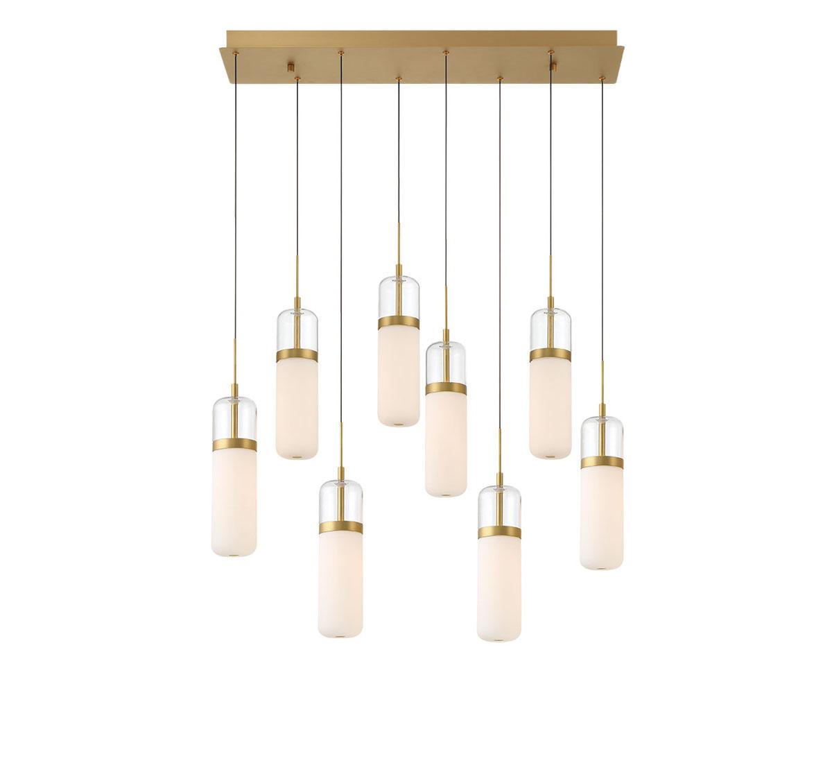 LIB & CO, VERONA 8 LIGHT RECTANGULAR LED CHANDELIER, CHANDELIER LIGHT