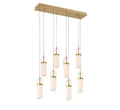 LIB & CO, VERONA 8 LIGHT RECTANGULAR LED CHANDELIER, CHANDELIER LIGHT