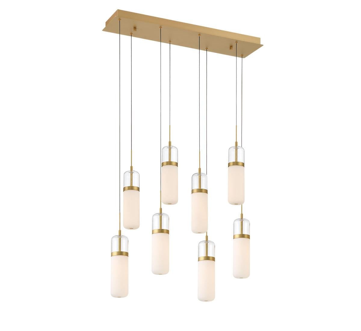 LIB & CO, VERONA 8 LIGHT RECTANGULAR LED CHANDELIER, CHANDELIER LIGHT