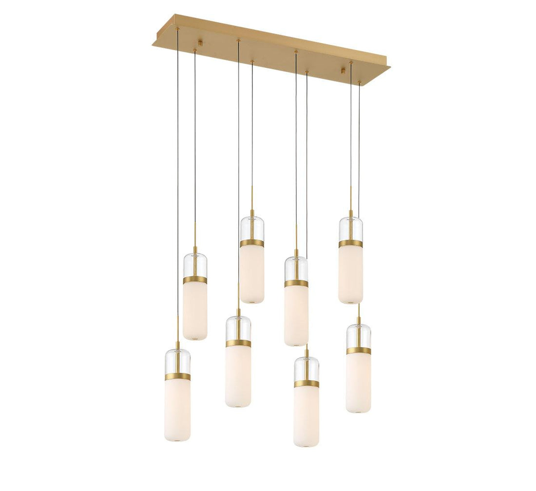LIB & CO, VERONA 8 LIGHT RECTANGULAR LED CHANDELIER, CHANDELIER LIGHT