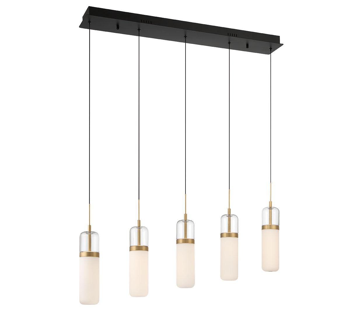 LIB & CO, VERONA 5 LIGHT LINEAR LED CHANDELIER, CHANDELIER LIGHT
