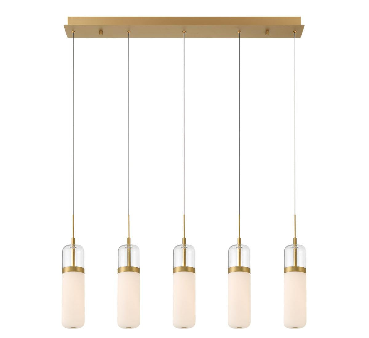 LIB & CO, VERONA 5 LIGHT LINEAR LED CHANDELIER, CHANDELIER LIGHT