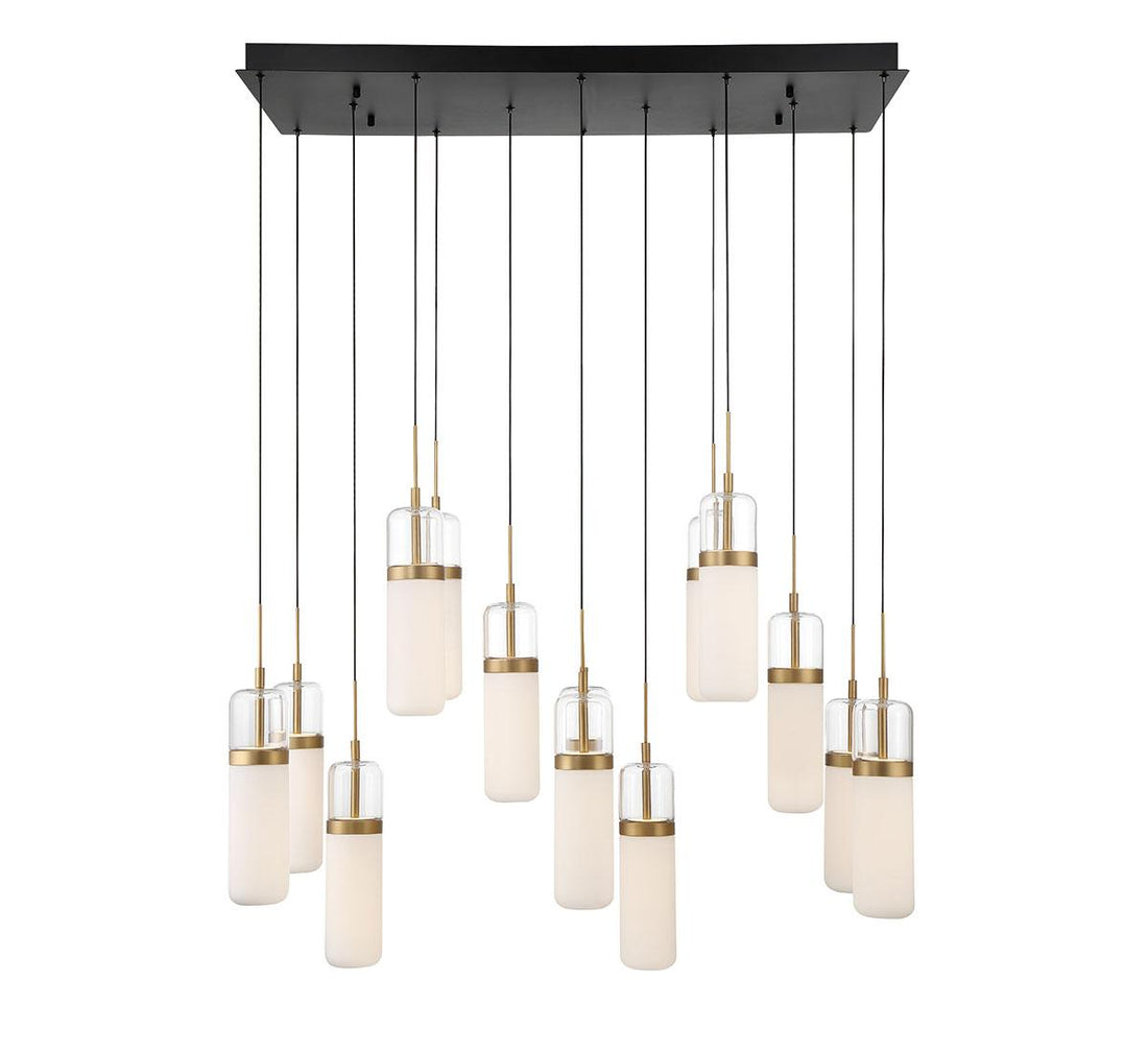 LIB & CO, VERONA 14 LIGHT RECTANGULAR LED CHANDELIER, CHANDELIER LIGHT