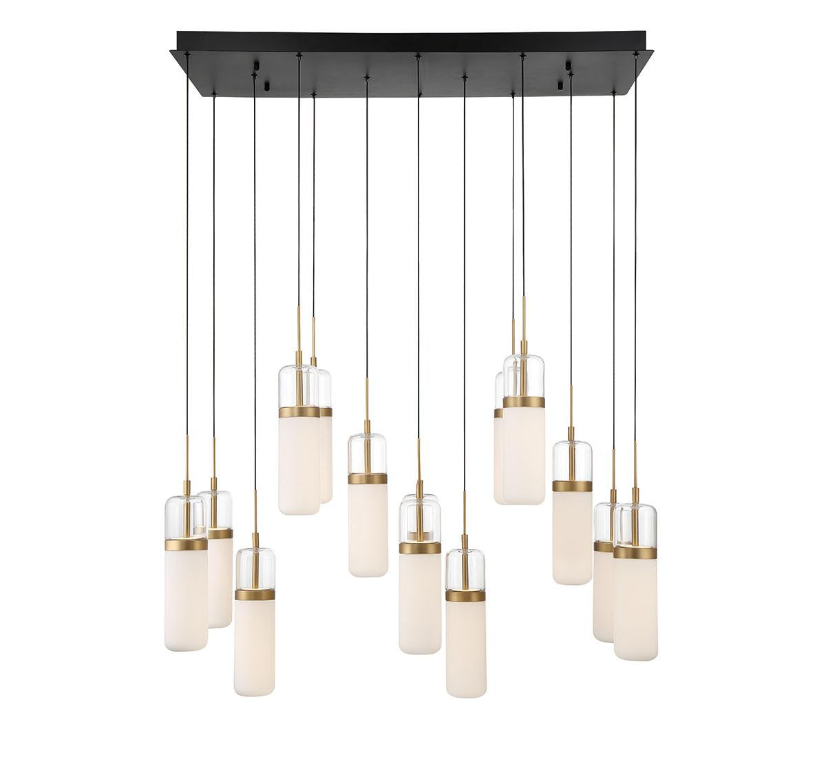 LIB & CO, VERONA 14 LIGHT RECTANGULAR LED CHANDELIER, CHANDELIER LIGHT
