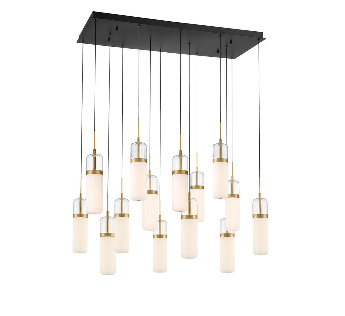 LIB & CO, VERONA 14 LIGHT RECTANGULAR LED CHANDELIER, CHANDELIER LIGHT