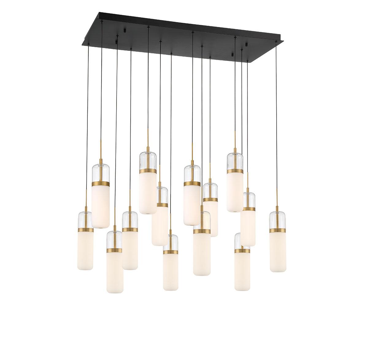 LIB & CO, VERONA 14 LIGHT RECTANGULAR LED CHANDELIER, CHANDELIER LIGHT