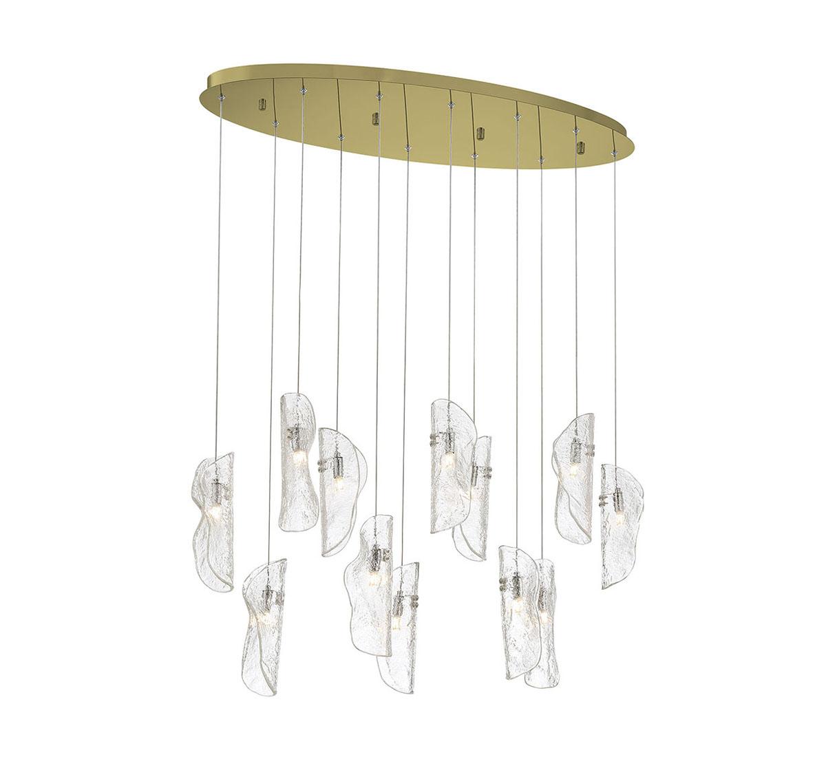 LIB & CO, SORRENTO 12 LIGHT OVAL LED CHANDELIER, CHANDELIER LIGHT