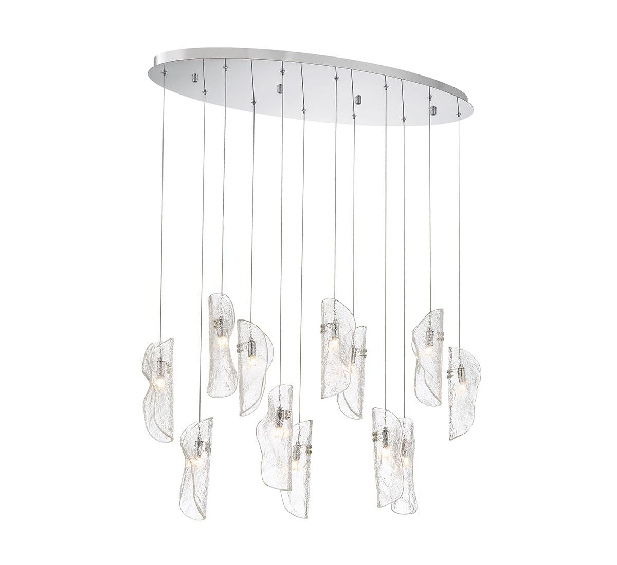 LIB & CO, SORRENTO 12 LIGHT OVAL LED CHANDELIER, CHANDELIER LIGHT