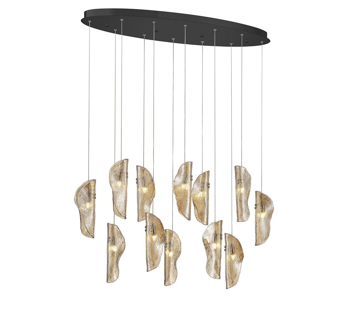 LIB & CO, SORRENTO 12 LIGHT OVAL LED CHANDELIER, CHANDELIER LIGHT