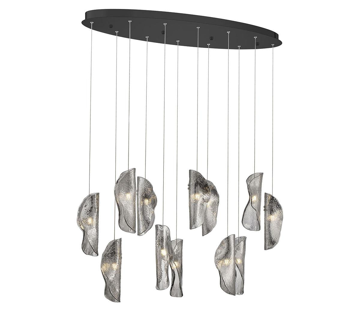 LIB & CO, SORRENTO 12 LIGHT OVAL LED CHANDELIER, CHANDELIER LIGHT