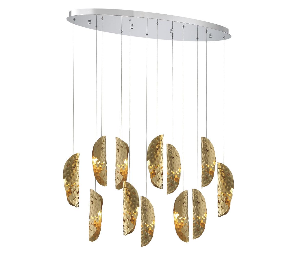 LIB & CO, SORRENTO 12 LIGHT OVAL LED CHANDELIER, CHANDELIER LIGHT