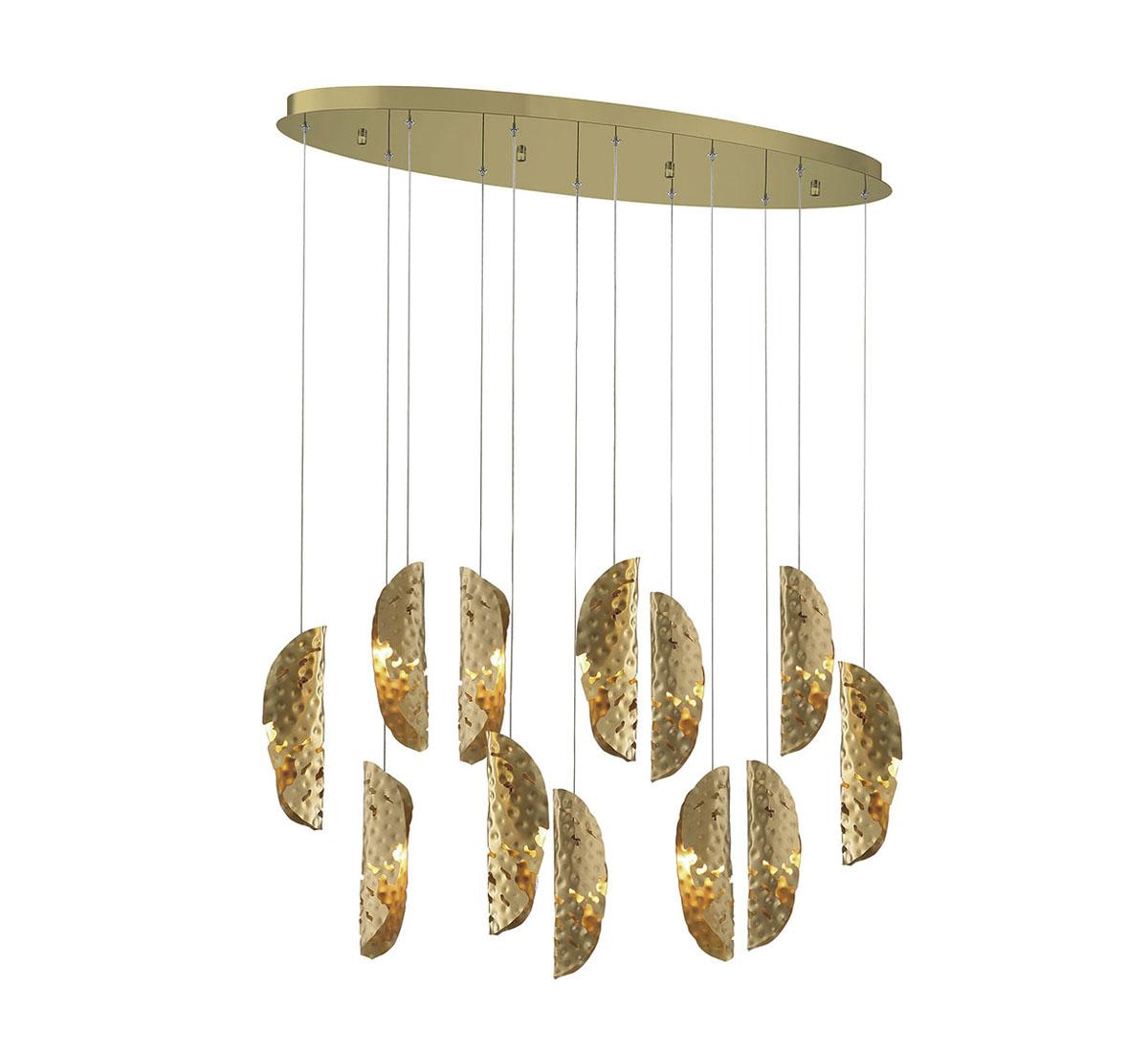 LIB & CO, SORRENTO 12 LIGHT OVAL LED CHANDELIER, CHANDELIER LIGHT