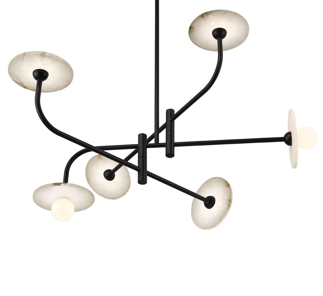 LIB & CO, TERAMO 6 LIGHT LED CHANDELIER, CHANDELIER LIGHT