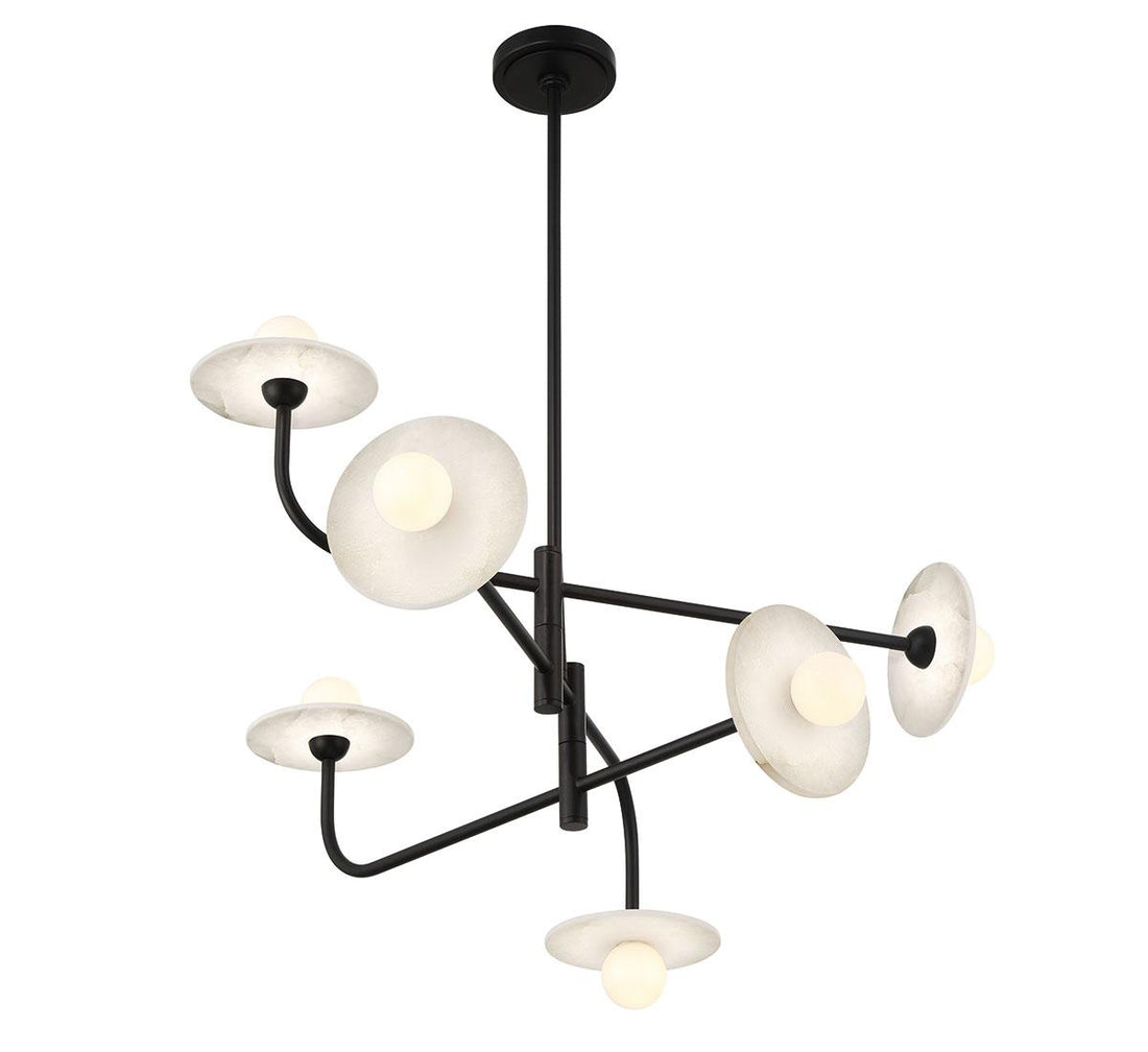 LIB & CO, TERAMO 6 LIGHT LED CHANDELIER, CHANDELIER LIGHT