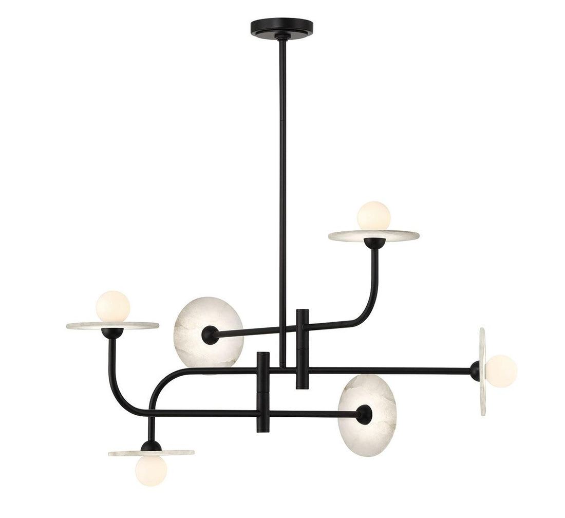LIB & CO, TERAMO 6 LIGHT LED CHANDELIER, CHANDELIER LIGHT