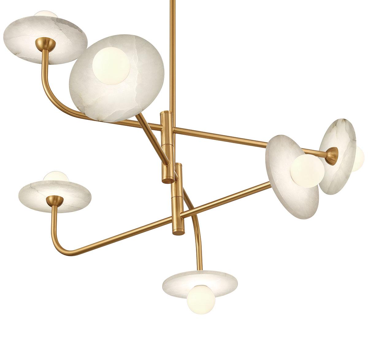 LIB & CO, TERAMO 6 LIGHT LED CHANDELIER, CHANDELIER LIGHT
