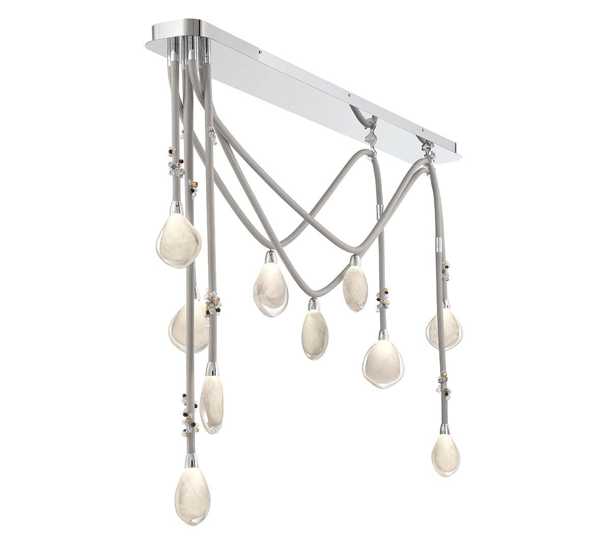 LIB & CO, BELLISSIMA 10 LIGHT LINEAR CHANDELIER, CHANDELIER LIGHT