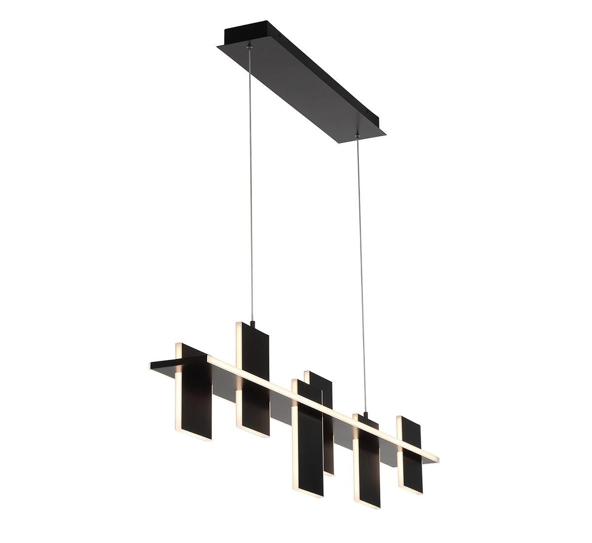 LIB & CO, AFFILATO 6 LIGHT LINEAR LED CHANDELIER, CHANDELIER LIGHT