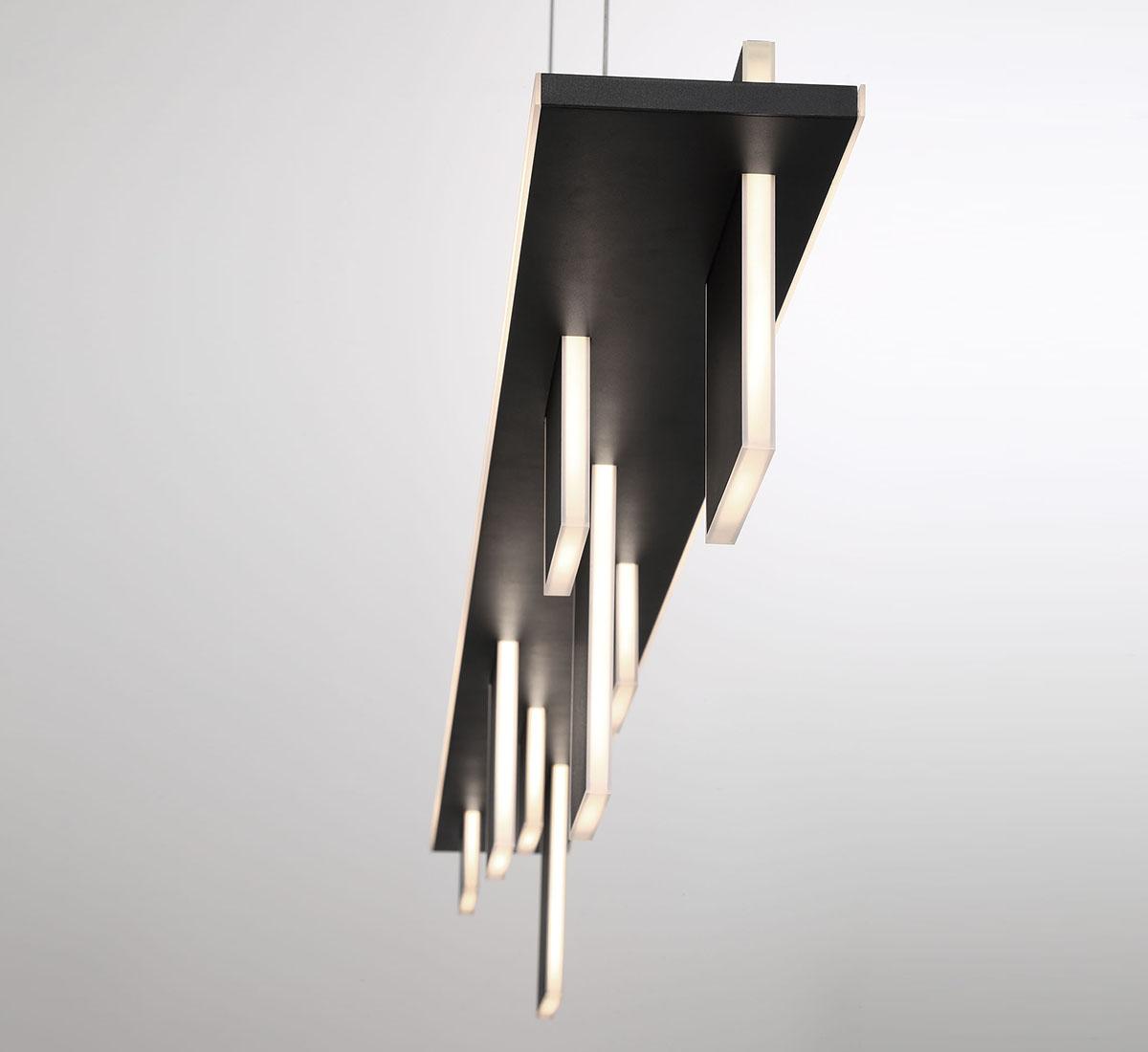LIB & CO, AFFILATO 8 LIGHT LINEAR LED CHANDELIER, CHANDELIER LIGHT
