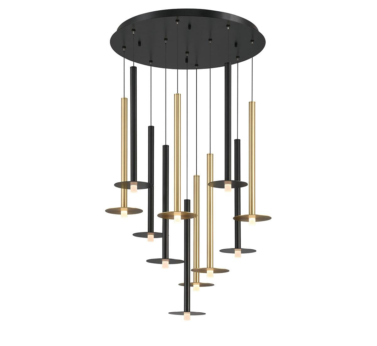 LIB & CO, PIATTO 11 LIGHT ROUND LED CHANDELIER, CHANDELIER LIGHT