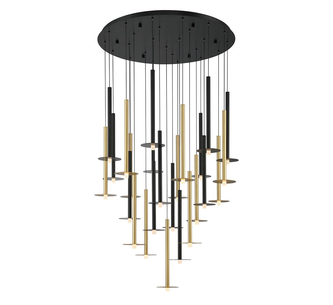LIB & CO, PIATTO 25 LIGHT ROUND LED CHANDELIER, CHANDELIER LIGHT