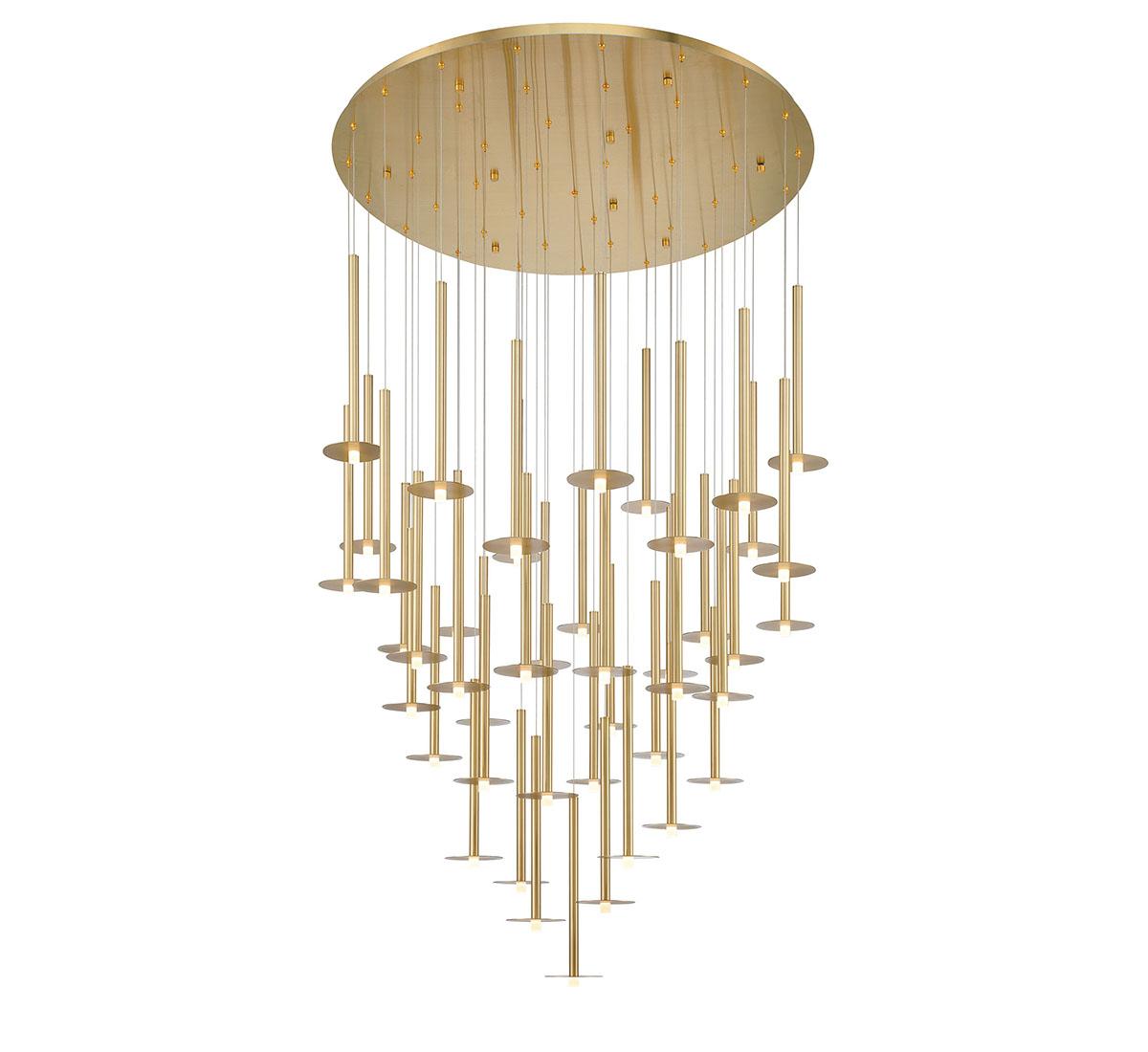 LIB & CO, PIATTO 44 LIGHT ROUND LED CHANDELIER, CHANDELIER LIGHT