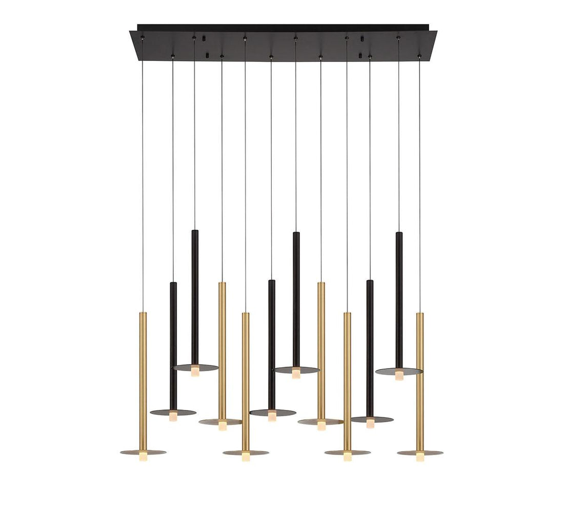 LIB & CO, PIATTO 12 LIGHT LINEAR LED CHANDELIER, CHANDELIER LIGHT