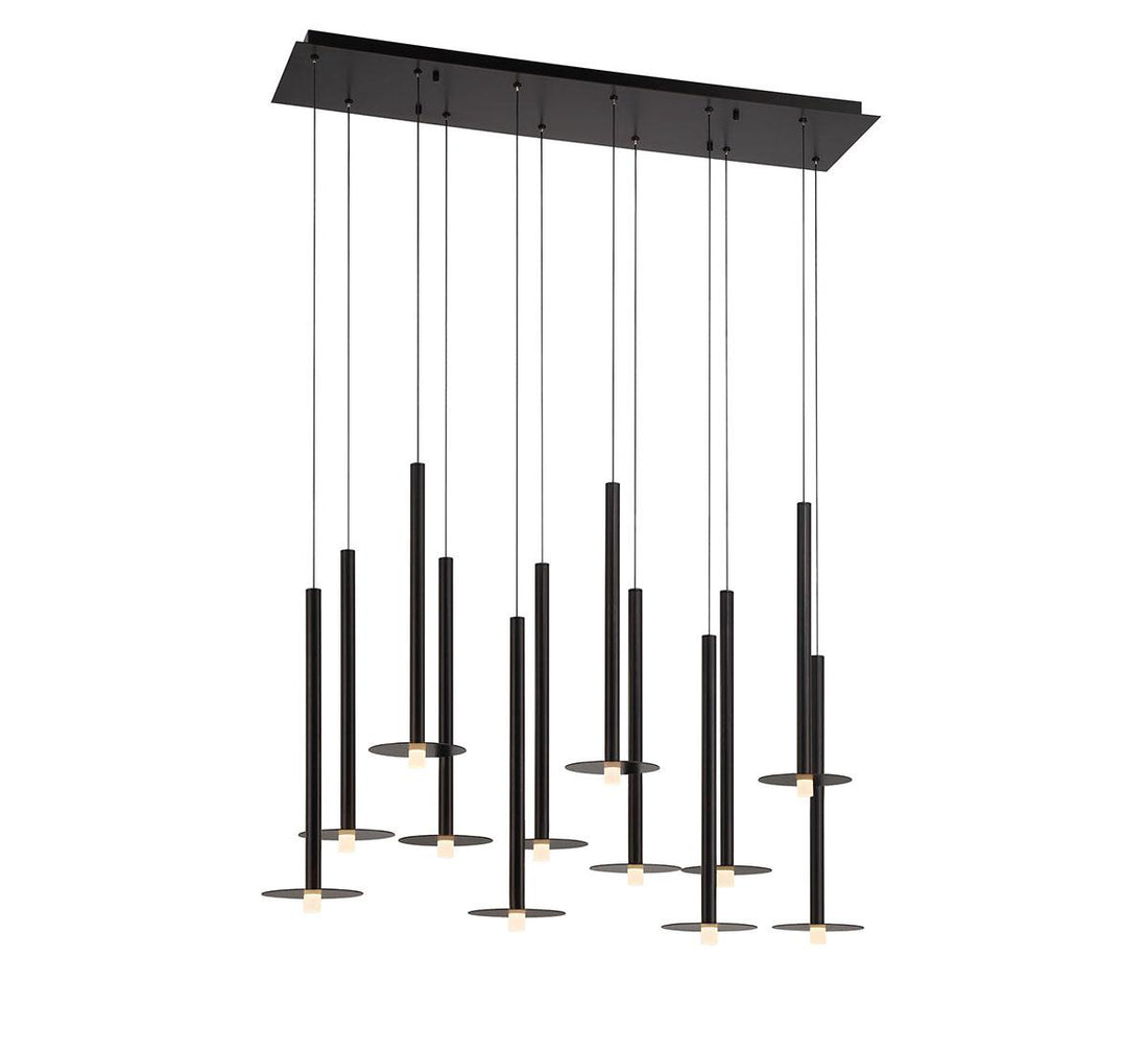 LIB & CO, PIATTO 12 LIGHT LINEAR LED CHANDELIER, CHANDELIER LIGHT