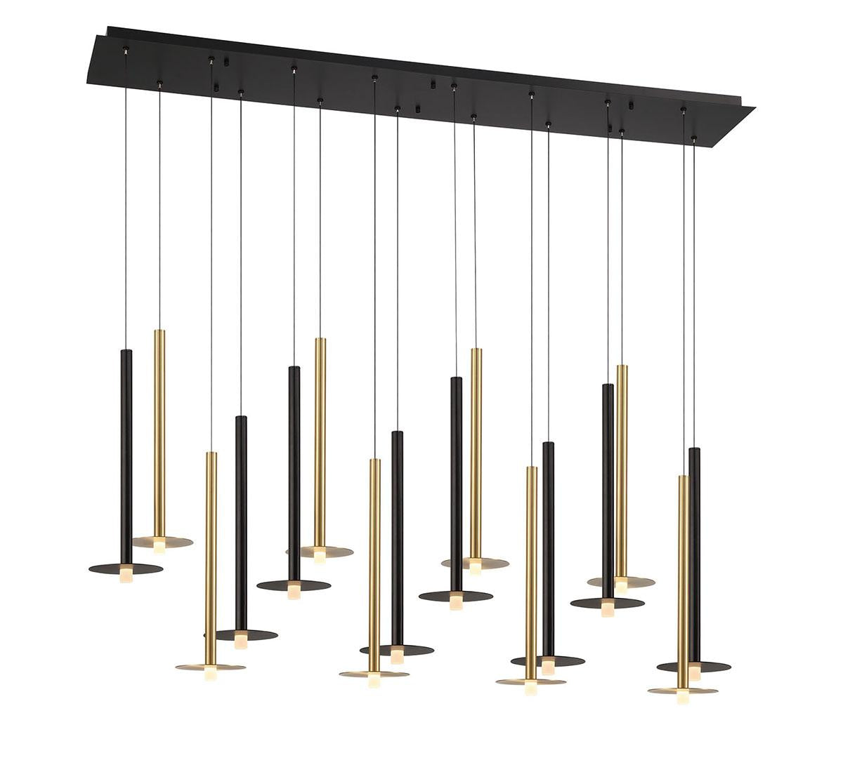 LIB & CO, PIATTO 16 LIGHT LINEAR LED CHANDELIER, CHANDELIER LIGHT