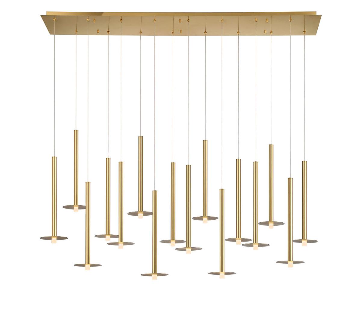 LIB & CO, PIATTO 16 LIGHT LINEAR LED CHANDELIER, CHANDELIER LIGHT